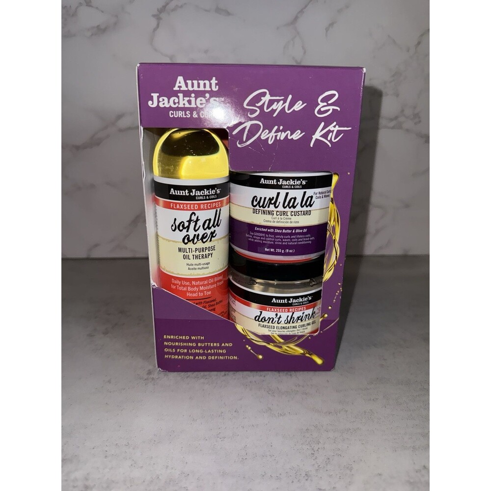 Aunt Jackie's Curls & Coils Style & Define Kit Soft All Over, Curl La La,don't